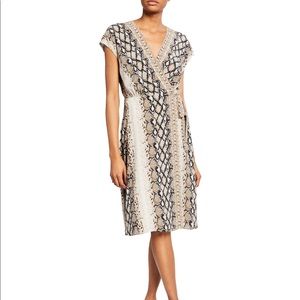 NWT JOIE Bethwyn C Snakeskin Printed Wrap Dress